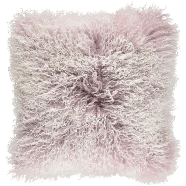 Sheepskin House Curly Kussen - 60x60 cm Cloud Grey/Snow Top