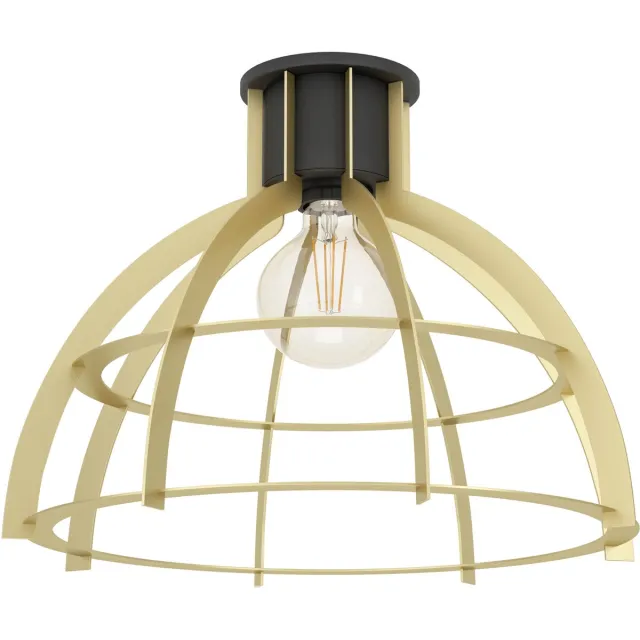 EGLO Stillington Plafondlamp - E27 - Ø 41,5 cm - Zwart|Goud - Staal Zwart;Goud