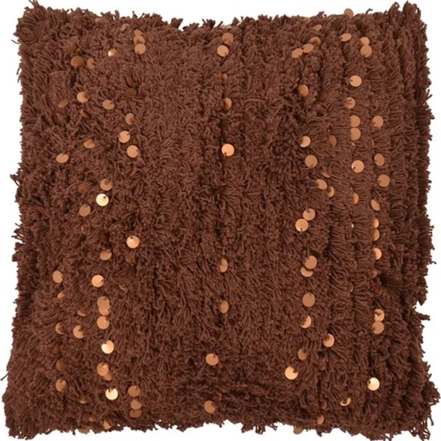 Linen & More Boston Cappuccino Kussen | 45 X 45 | Sierkussen Voor Woonkamer Of Slaapkamer Bruin