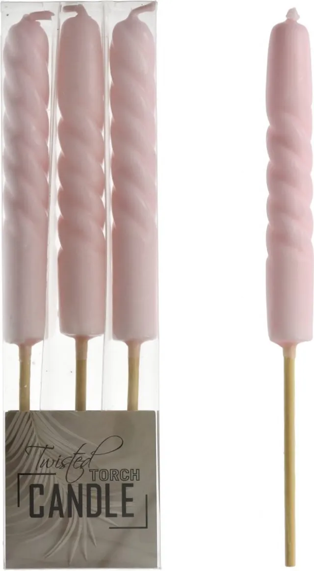 Kersten Kaarsen - Buitenkaarsen - Toortskaarsen - Spiraalkaarsen - Roze