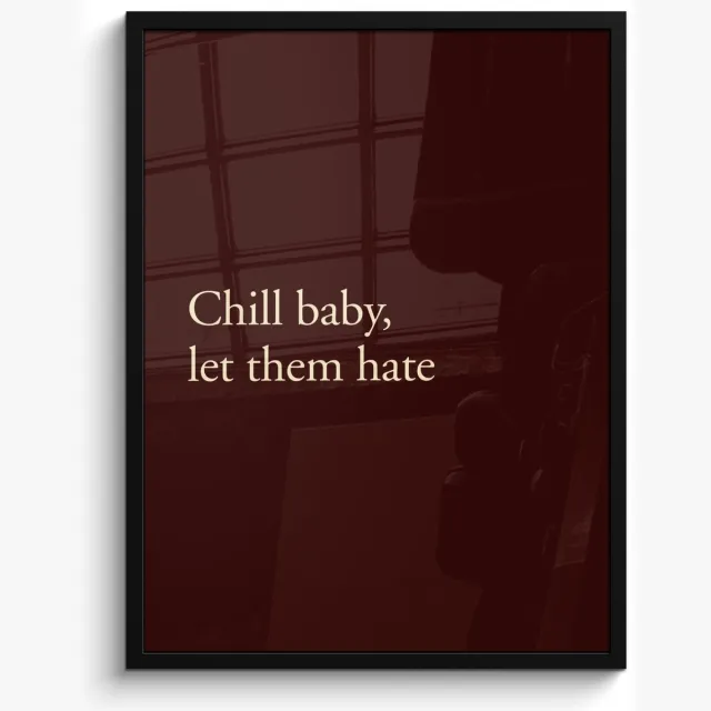 FrameYourWall Poster in lijst - Fotolijst 60x80 cm - Posters - Tekst - Rood - Minimalistisch - Posterlijst zwart - Decoratie - Wanddecoratie woonkamer - Muurdecoratie slaapkamer