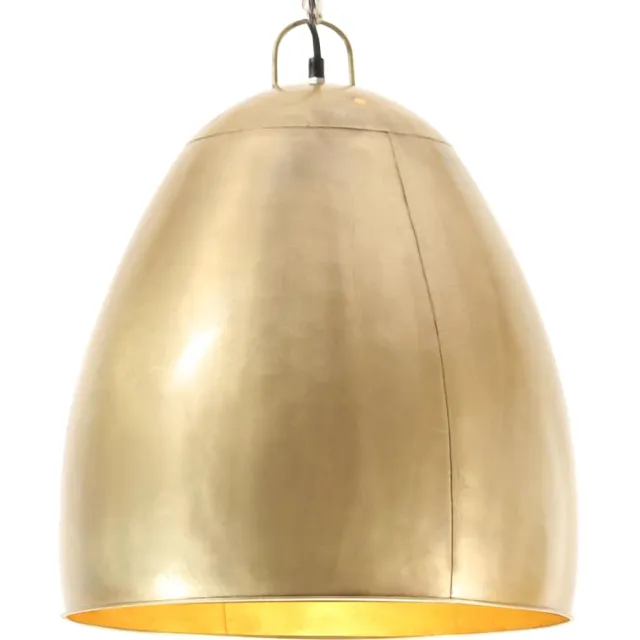 vidaXL Hanglamp industrieel rond 25 W E27 42 cm messingkleurig