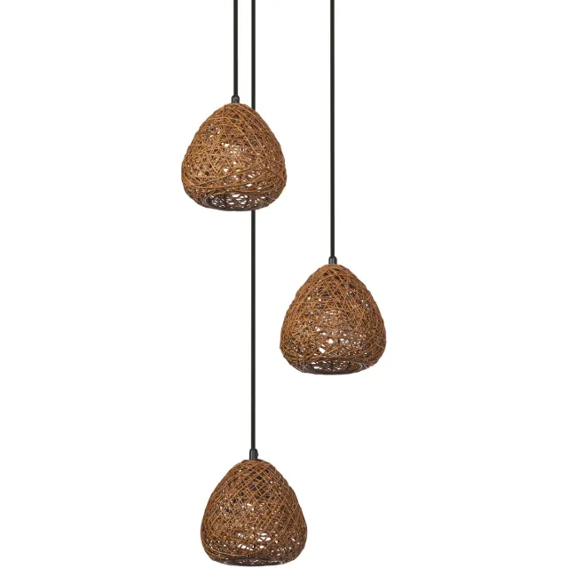 Osram Decor Paper Drop Plate decoratieve hanglamp van papier, 367 mm, 3-lichts, met E27-versie, papier/metaal, IP20, beige