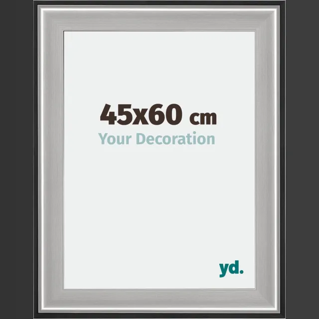 yd. Your Decoration - Fotolijst 45x60 cm - Hout - Zwart Zilver Gepolijst - Birmingham
