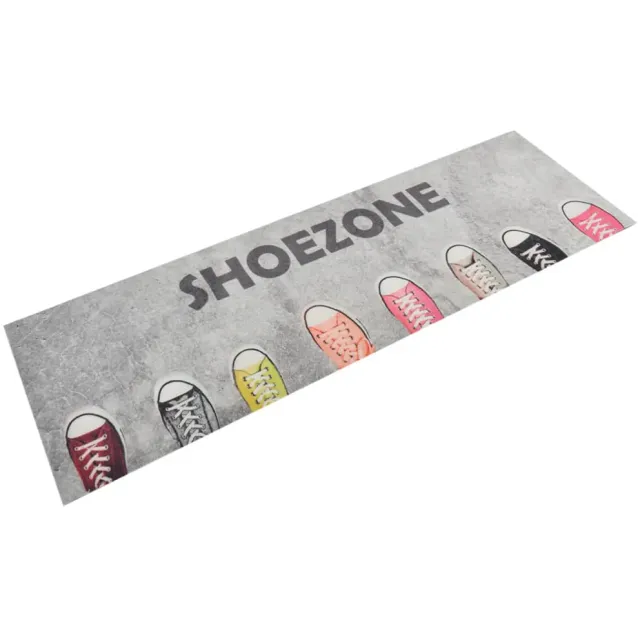 vidaXL Keukenmat wasbaar shoezone-print 60x180 cm fluweel meerkleurig