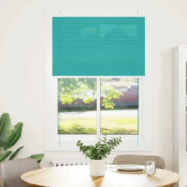 vidaXL Plissé rolgordijn 100x100 cm stofbreedte 99,4cm petrol groen