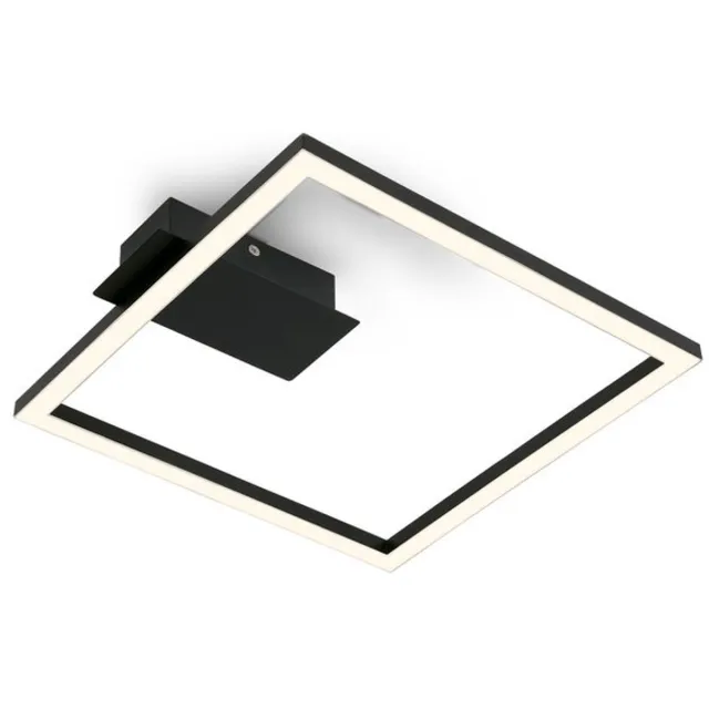 B.K.Licht BRILONER - Plafondlamp LED Frame - plafonniere zwart - 26.5 cm - warm wit licht 3.000 K - 14W - 1.400Lm