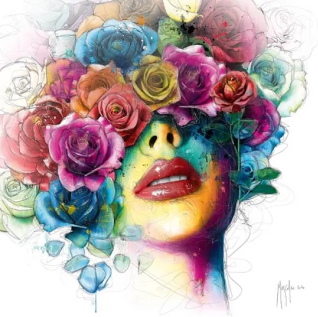 International Graphics poster op canvas Patrice Murciano - La vie en Roses 2 40 x 40 cm diverse kleuren