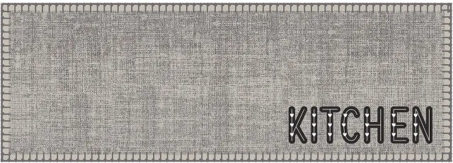 MD-Entree MD Entree - Keukenloper - Vloerkleed - Machinewasbaar - Cook & Wash - Melange Stitch Grey - 50 x 150 cm Grijs