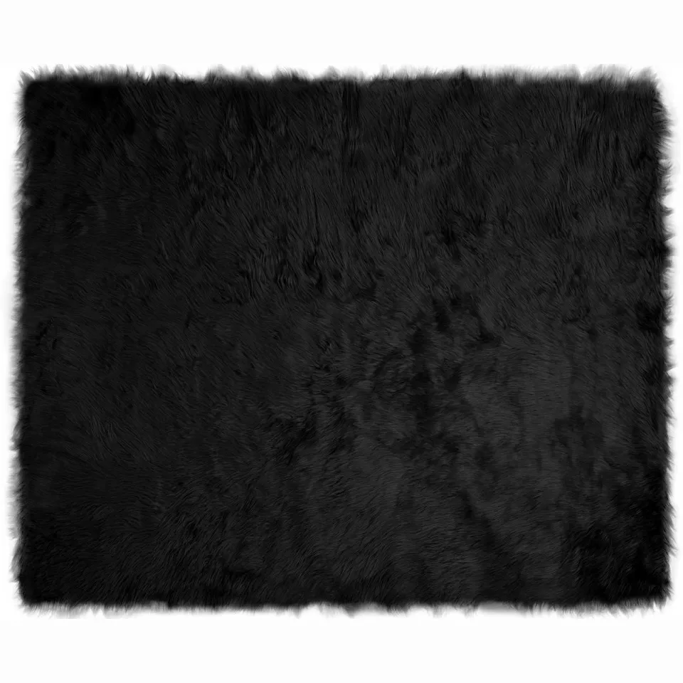 vidaXL Tapijt van imitatie TAFALLA Zwart 200 x 280 cm Polyester