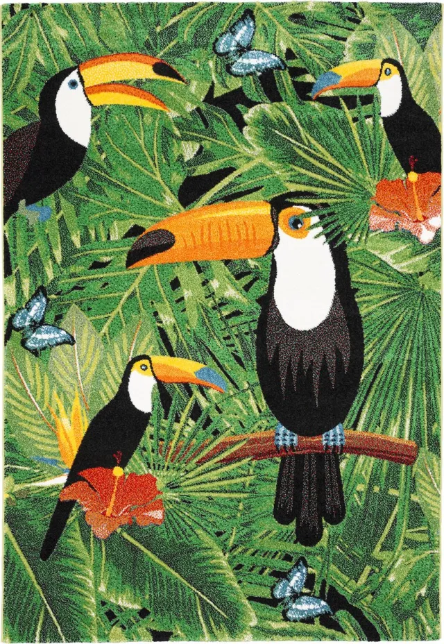 Pergamon Vloerkleed Designer Faro Tropical Toucan Mulit