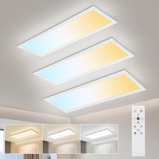 Oraymin 3 stuks LED Paneel Lamp 58x20 Wit - 24W 3100LM - Dimbaar - Slaapkamer