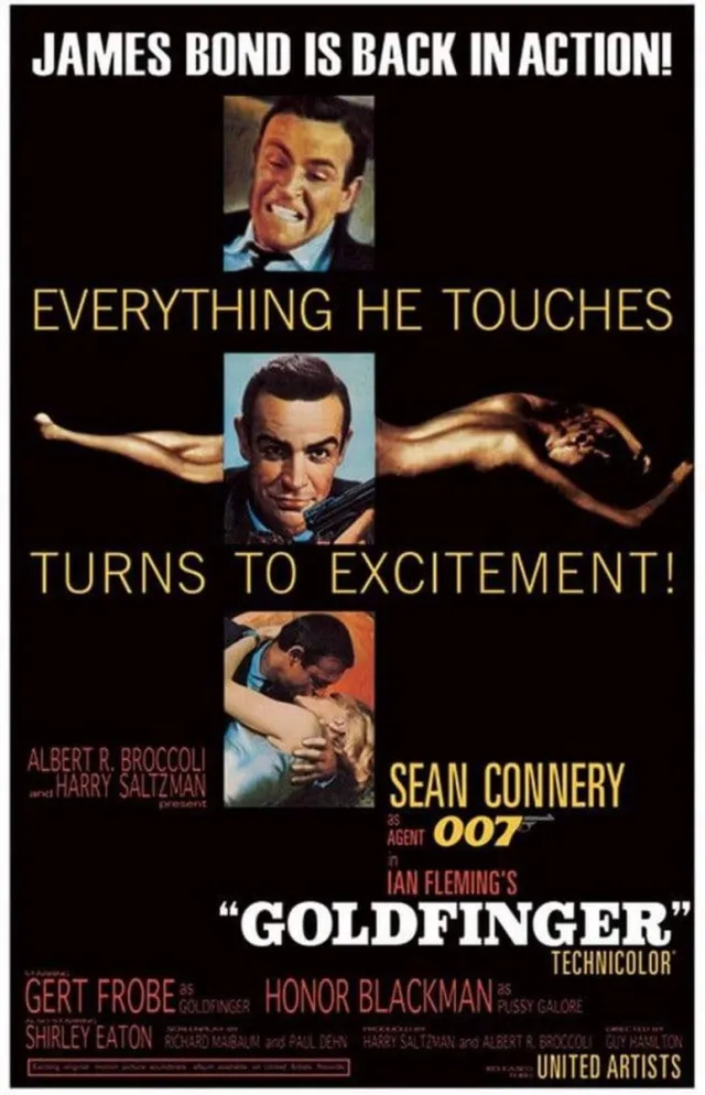 James Bond Goldfinger Poster 61x91.5cm Zwart