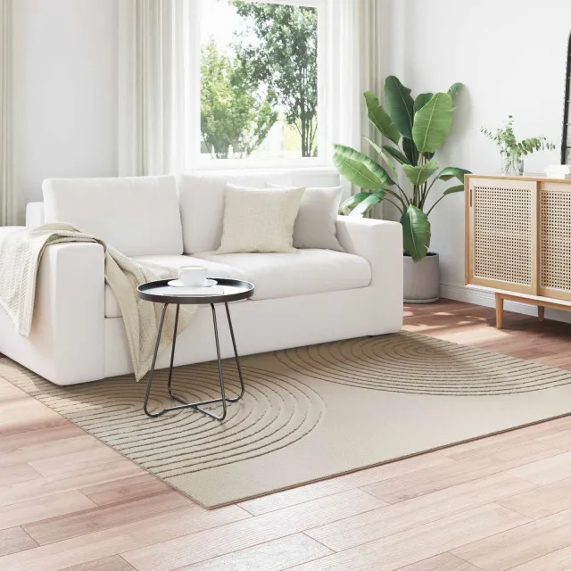 vidaXL Binnen kleed GALATI Beige 120 x 120 cm Polyester, foto 2