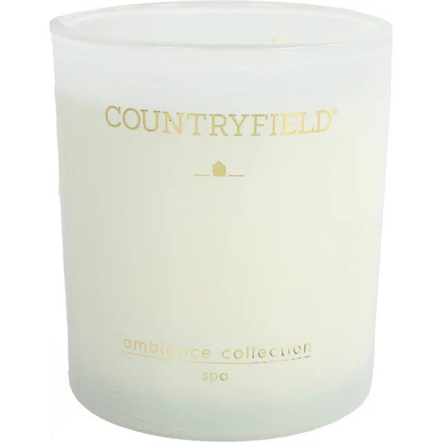 Countryfield Geurkaars Medium Spa - 10 cm / ø 9 cm wit