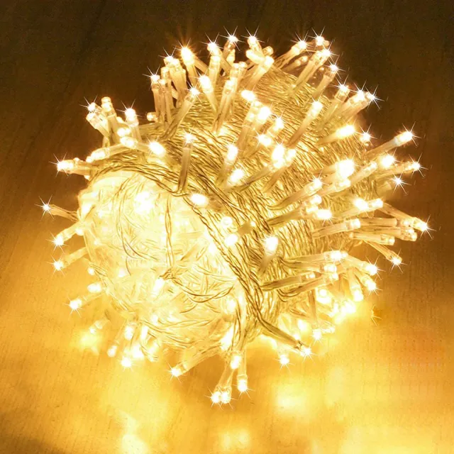 Rosnek 50M 400LED Warm Wit LED Lichtsnoer - Kerstverlichting met Timer & Geheugenfunctie - 8 Verlichtingsmodi, IP44 - Voor Tuin, Feesten en Buiten