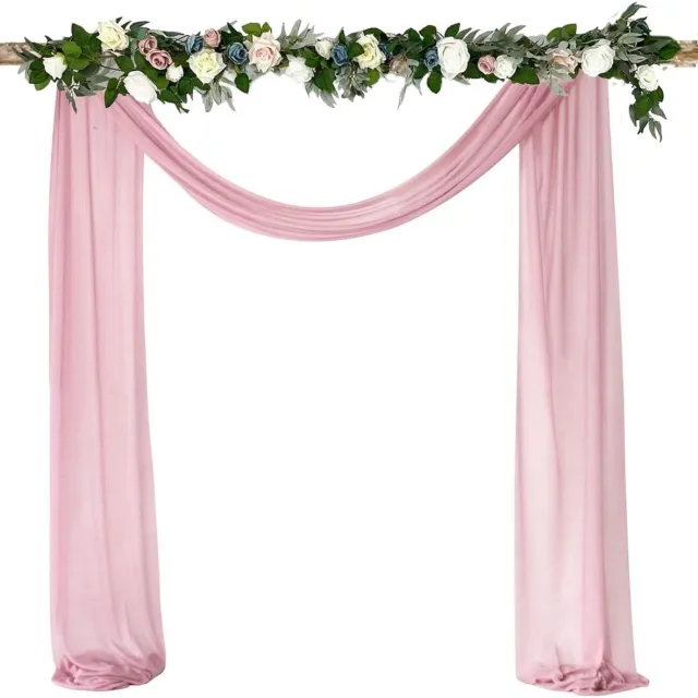 Cosensi Roze bruiloft boog draperen stof 550x75cm - Achtergrond gordijnen voor fotografie - Voile gordijnen voor huwelijksceremonie Any