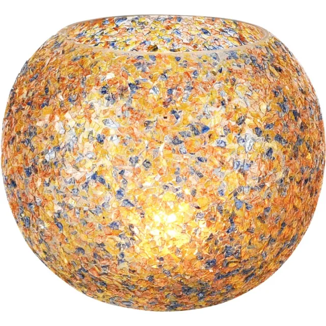 dekoratief Theelichthouder 'Multi Madness', glas, 14x14x12cm | A258268 Goud