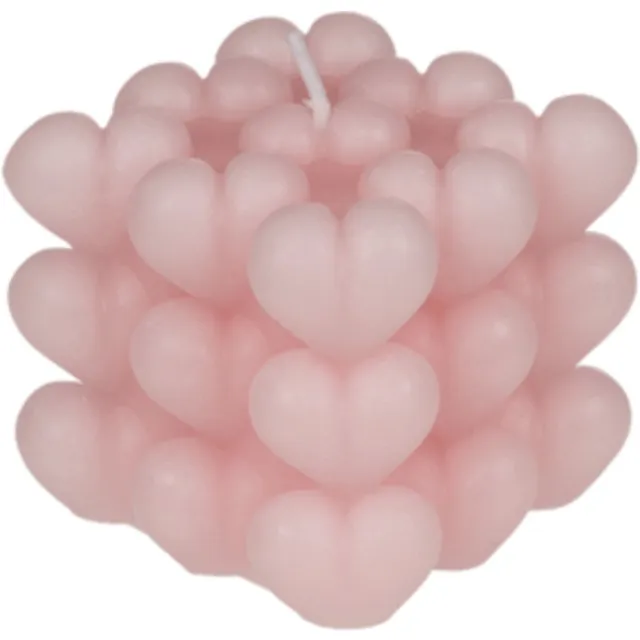 Ella Green Bubble kaars heart - Hartvorming - Cadeauidee - Ella Green - Sojawas wit