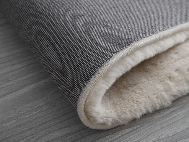 Cinar Fluffy Tapijt 80x150 cm - Zwart - EXTRA Zacht - Vloerkleed - Tapijten Woonkamer - Slaapkamer - Kerstcadeau