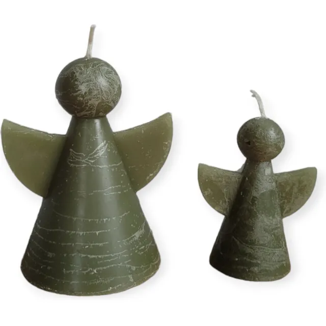 Home Society Set/2 - Engelkaarsjes - Maat L&S - Groen - 11,5 en 8 cm - Kerst