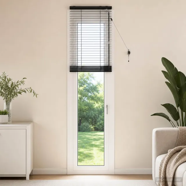 vidaXL Venetiaanse jaloezie Zwart 50 x 250 cm 35 mm