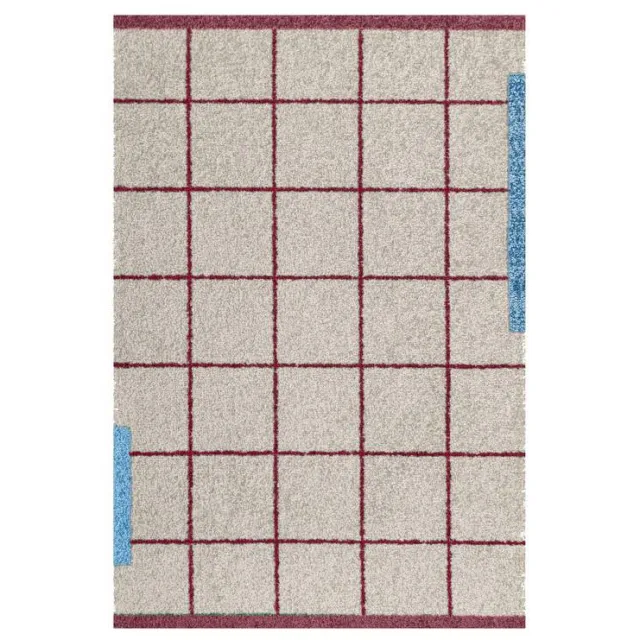 Mette Ditmer rechthoekige grafische deurmat NETWORK 80x55 cm - beige