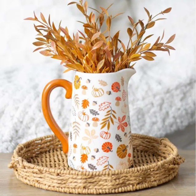 Something Different Autumn Leaves and Pumpkins Ceramic Bloemenkan Multicolours