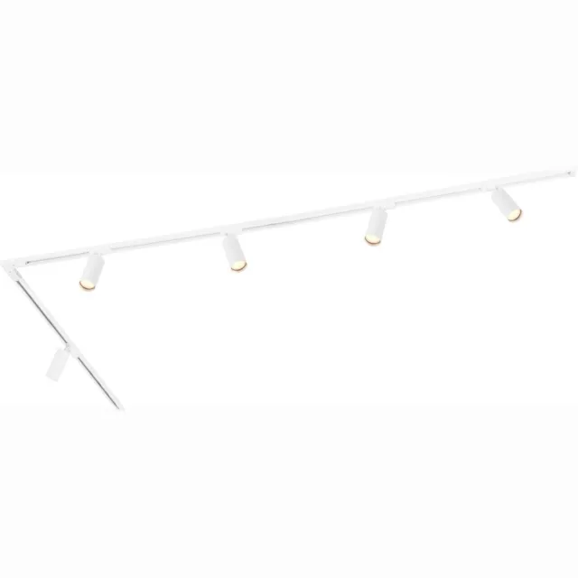 LEDVION LED Railverlichting 3M + 5 Railspots (5W - 2700K - Wit - Dimbaar) - 1-Fase