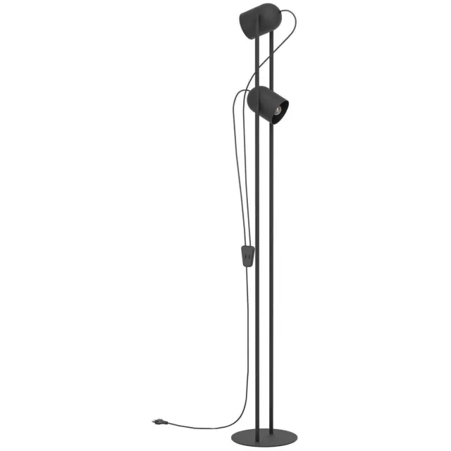 Eglo Tilston Vloerlamp - E14 - 142.5 cm - Zwart - Kantelbaar Zwart;