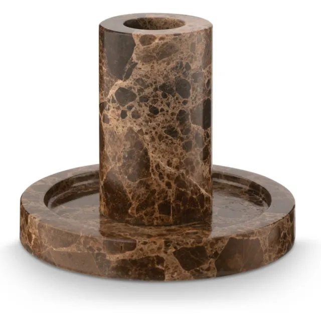 vtwonen kandelaar marble - bruin (10.2x7.9 cm)