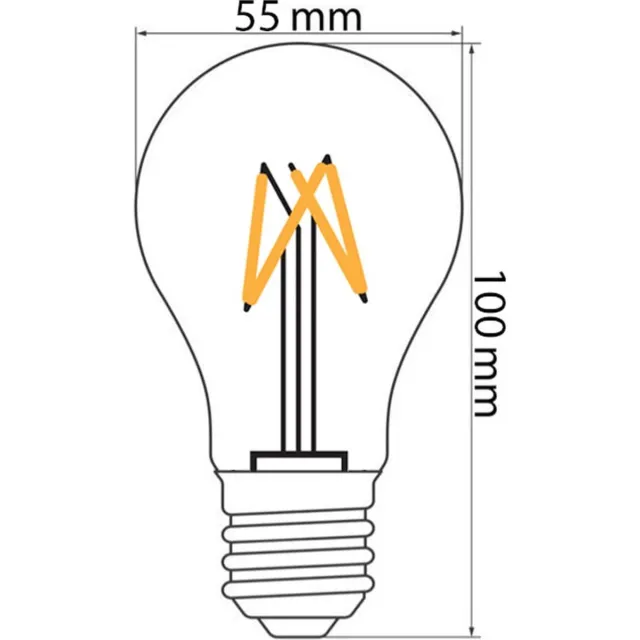 LumenXL Prikkabel set met dimbare 4 watt LED filament lampen