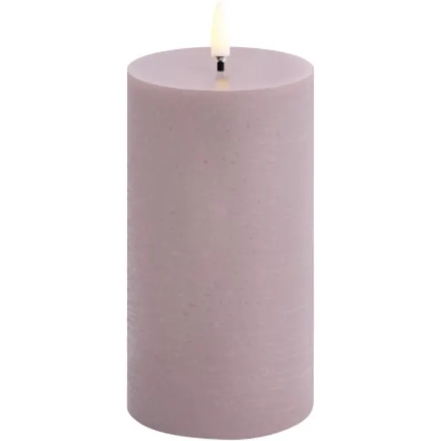 Uyuni led-kaars Rustic 7,8 x 15cm light lavender Roze