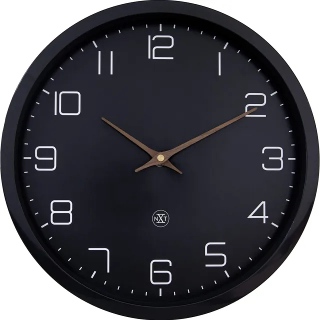 NeXtime nXt Eco – Wandklok – 30 cm – Papier & Bioplastic – Zwart – Stil