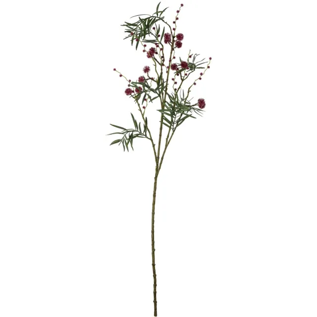 J-Line Echinops - synthetisch - donkerviolet/donkergroen - set van 8 Paars