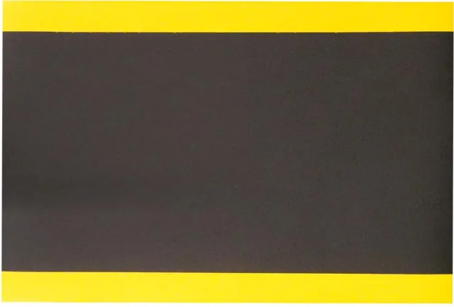 JekaShop Anti vermoeidheidsmat WS-1 voor kortdurend staand werk - Geel & Zwart - 120 cm x 91 cm x 10 mm- Anti-slip - Veerkrachtig schuim - 10 mm - Voor binnen
