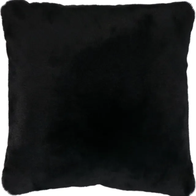 Pomax Sierkussen - Fluf Polyster - Zwart - 45 Cm X 45 Cm