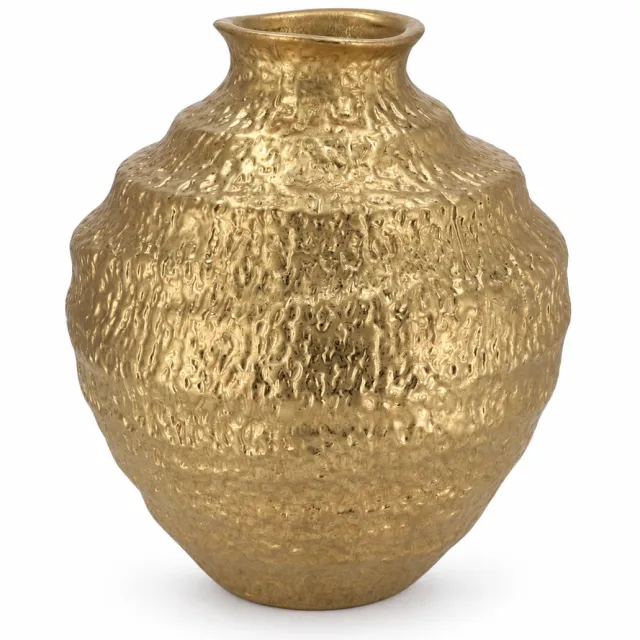 DK design Daan Kromhout - Vaas - Bloemenvaas - Goud - Keramiek - Quinty - Bol - 26x26x26cm