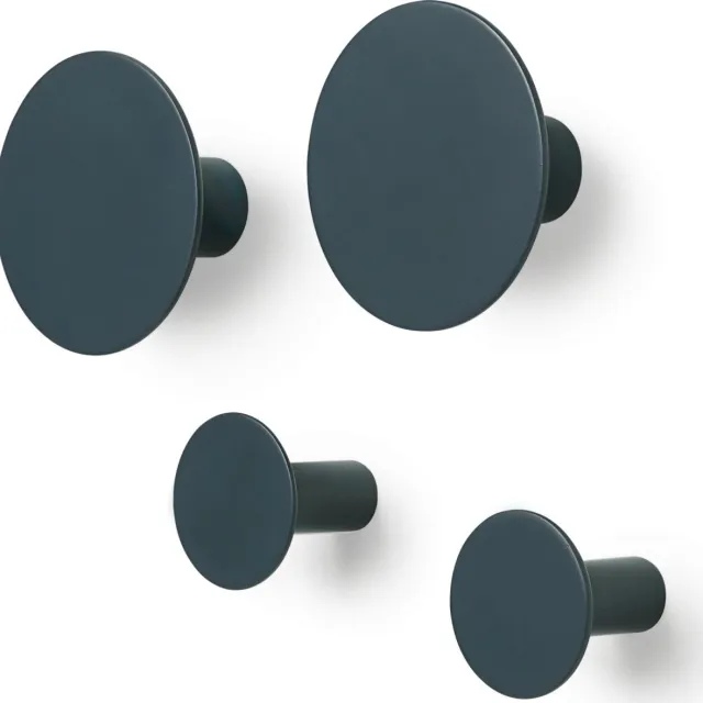 Blomus PONTO Wandhaken - Set van 4 - Gun Metal
