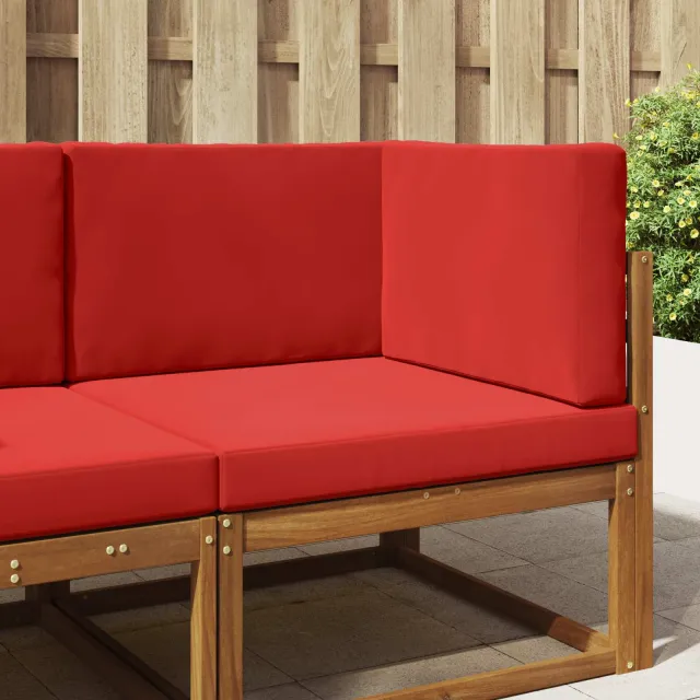vidaXL Buiten bankkussen Stof Rood 80 x 80 cm