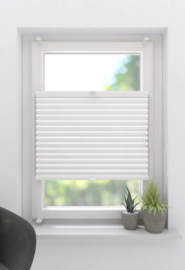 DTCH Plissegordijn Fine - Verduisterend - White - 45 x 130