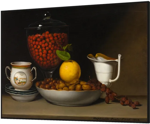Printen.eu Ingelijste poster - Still Life—Strawberries, Nuts, &c. - 70 x 50 cm Multicolor