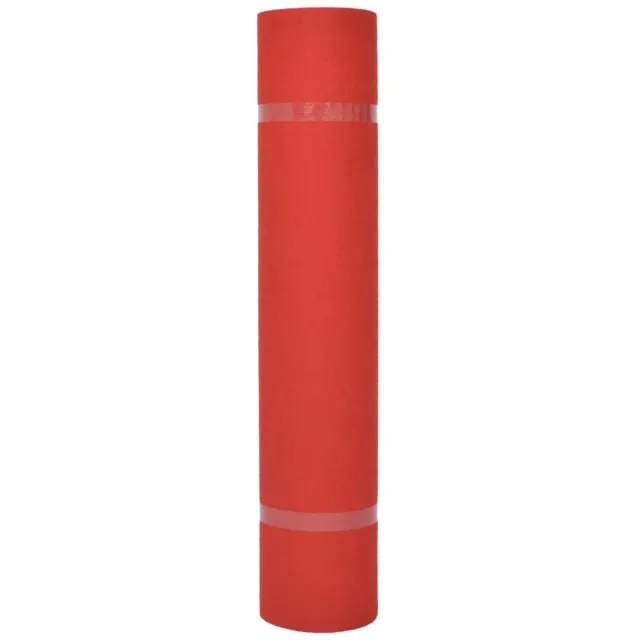 vidaXL Tapijt Effen Rood 1 x 24 m Stof
