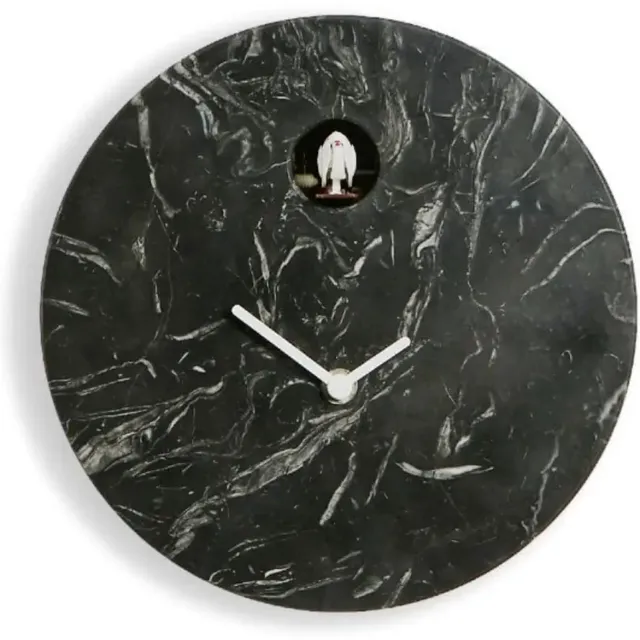 Diamantini Domeniconi Cioni koekoeksklok in marmer - Marquina zwart marmer Dia 284 wandklok / koekkoek / met lichtsensor / met 3 geluidsniveau's / marmeren voorkant / Italiaans Design