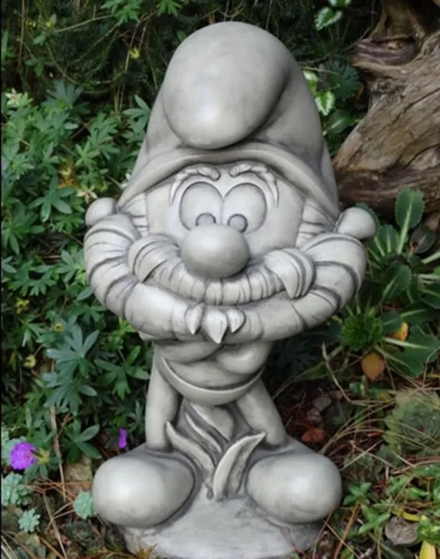 Vidroflor Tuinbeeld van de Smurfen - Grote smurf - 11 kilo - Gietsteen grijs