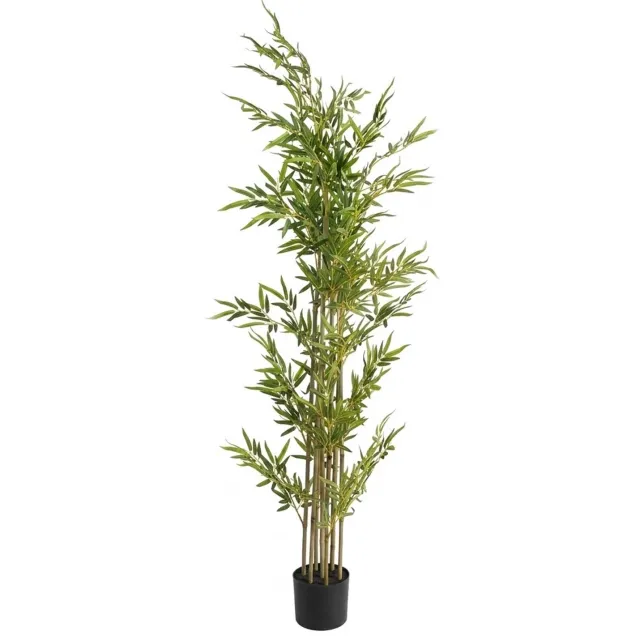 EDENIA Kunstplant - Kunstbamboe in pot, hoogte 160 cm Groen
