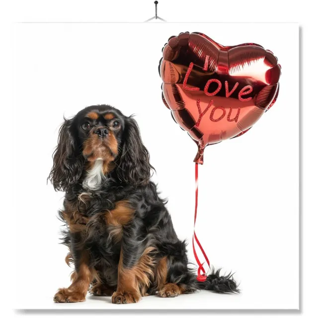 MC Living Tegel Met Opdruk | Geschenk | Wc | Toilet | I Love You | Cavelier King Charles Spaniel Ontwerp 2