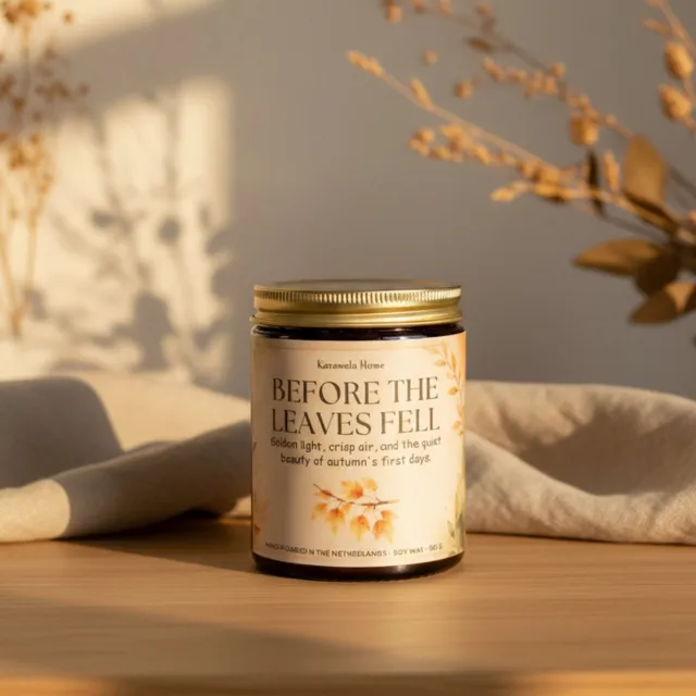 Karamela Kaarsen Karamela Home Before the Leaves Fell - Geurkaars - Rabarber & Kaneel - 180 g wit