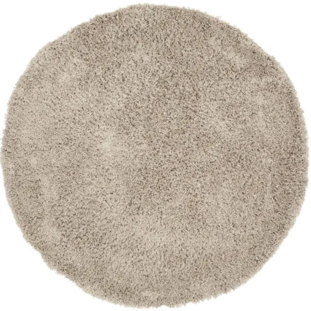 Must Living Celeste vloerkleed rond polyester taupe - Ø150 cm Naturel