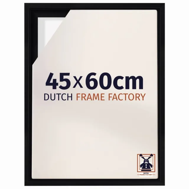 Dutch Frame Factory Baklijst 45x60 cm - Zwart Mat - Geschikt voor Canvasdoek - MDF Baklijst Lausanne